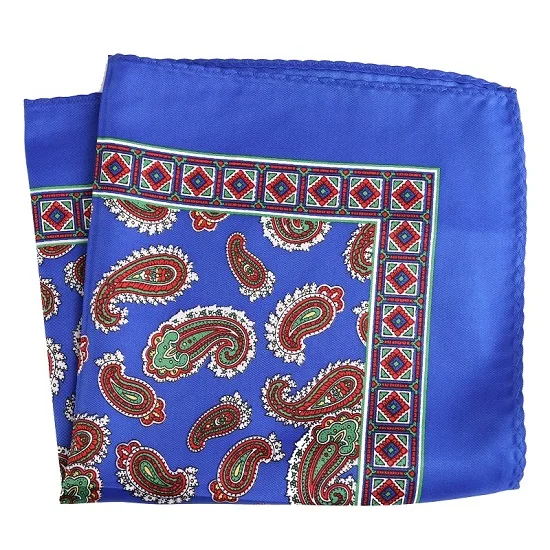 mouchoir paisley bleu vibrant