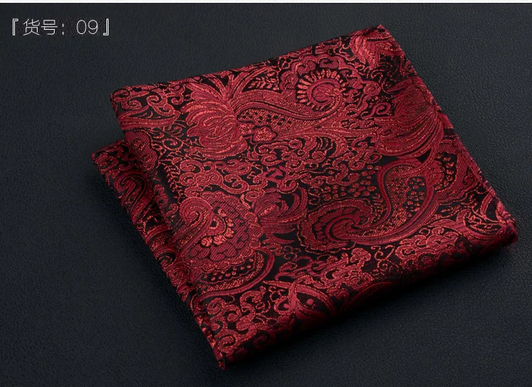 mouchoir paisley rouge noir élégant