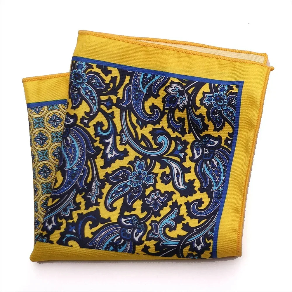 mouchoir jaune paisley élégant