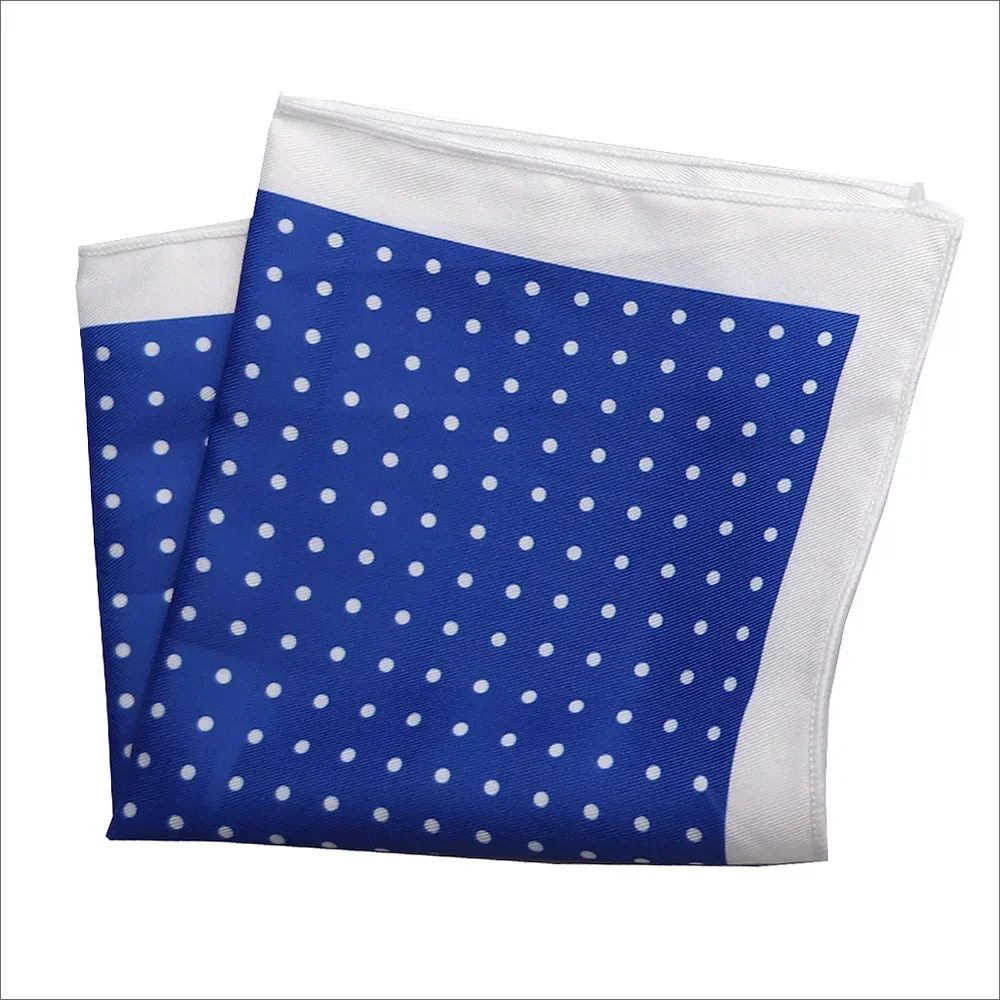 mouchoir pois bleu chic